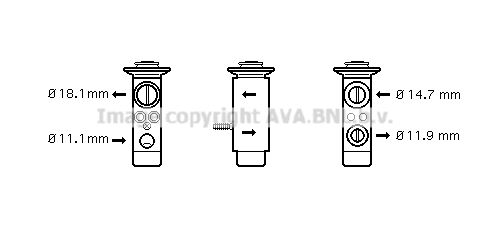 AVA QUALITY COOLING Расширительный клапан, кондиционер MS1112